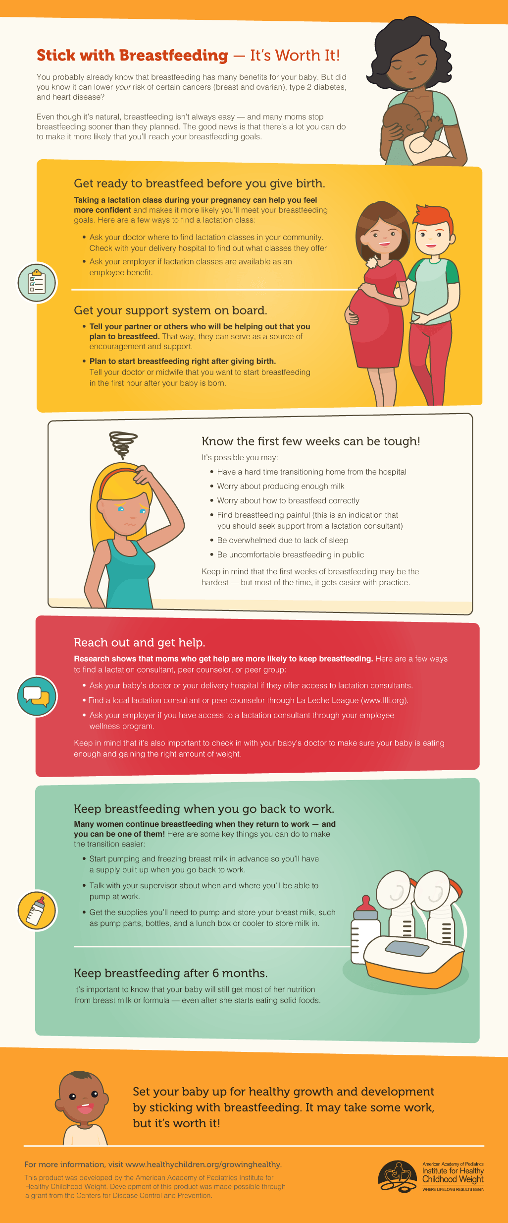 AAP Infographic - Stick with breastfeeding - it's worth it!