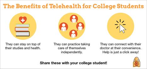 How to Have a Telehealth Visit from College