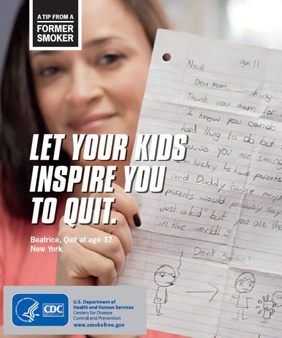 Let your kids inspire you to quit - CDC graphic