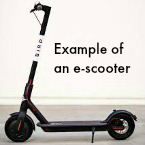 Example of an e-scooter