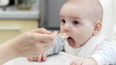 8 month old eating