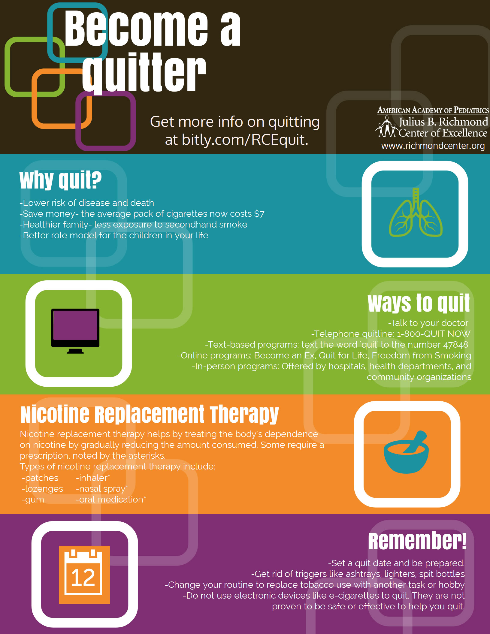 Become a Quitter - AAP Infographic