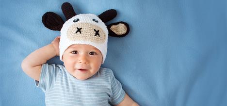 baby boy cow hat